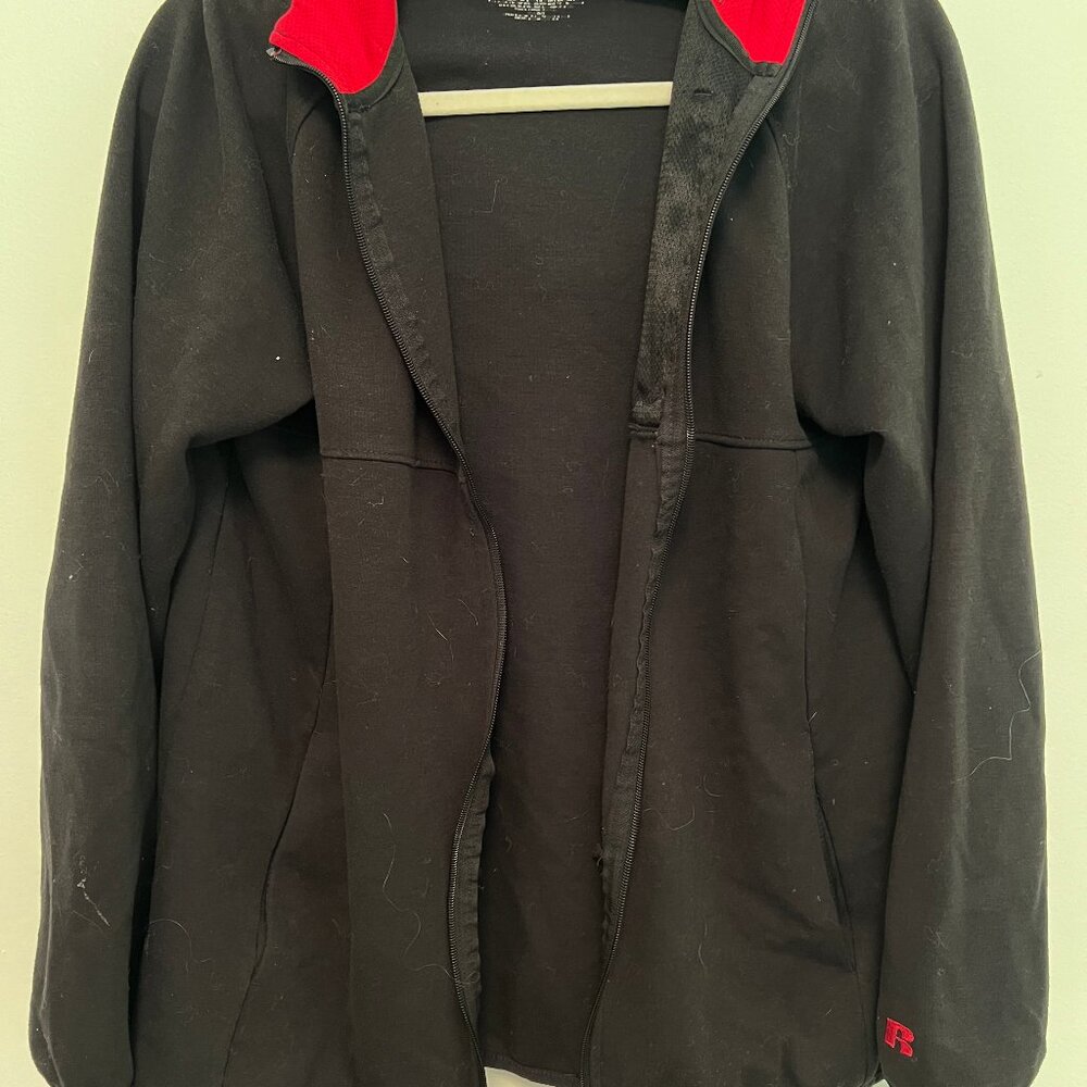 Black & Red hoodie size medium zip up